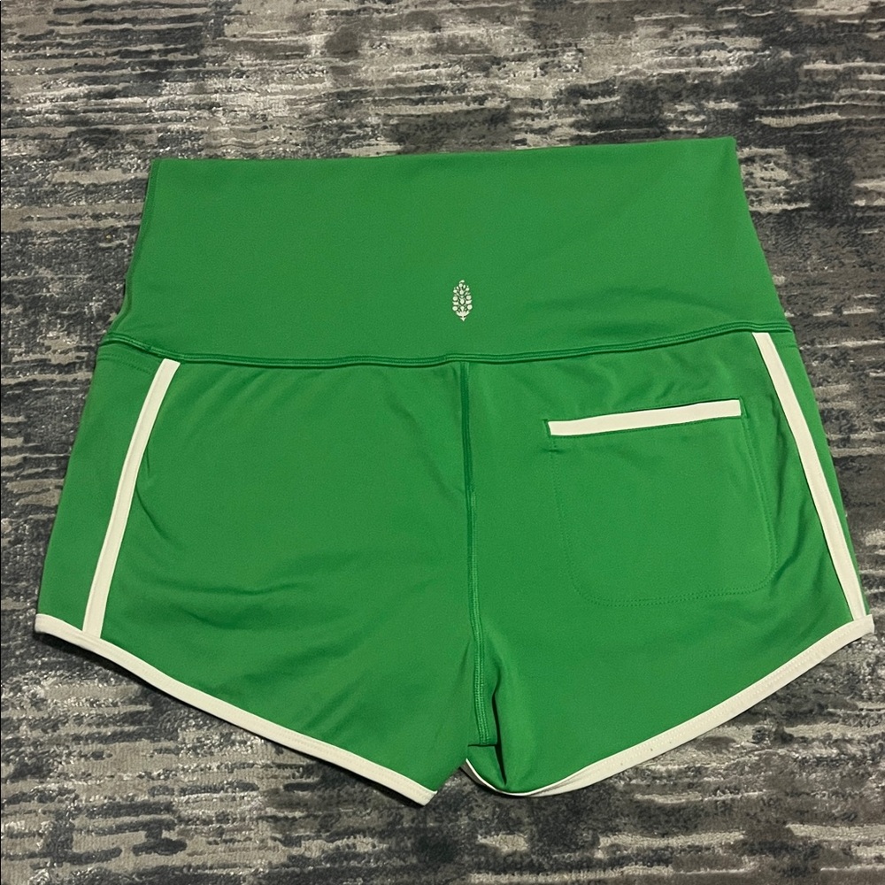 FP Movement by Free People Island Time Shorts in Green Sheen Combo